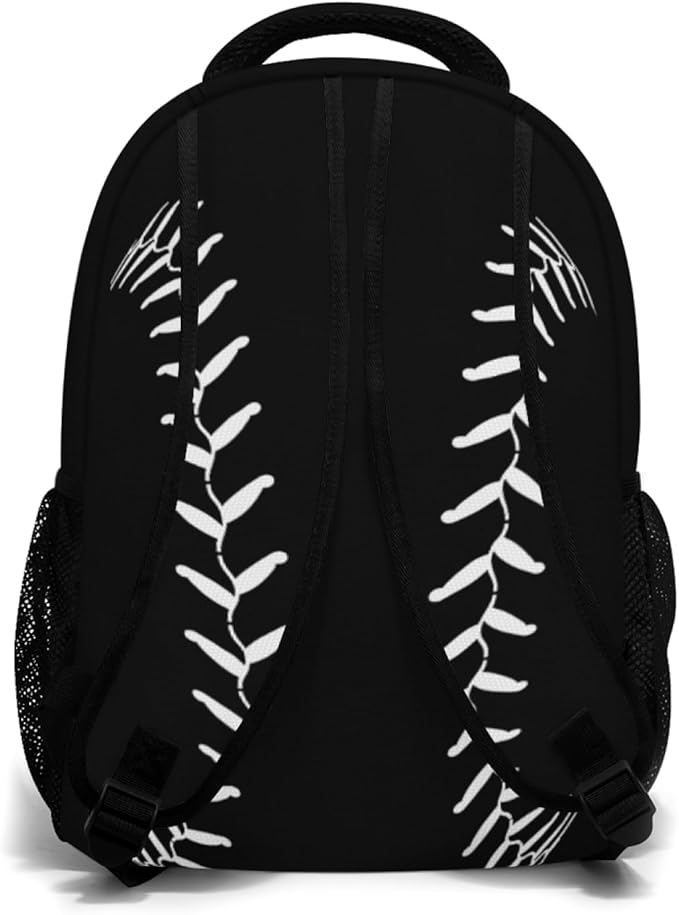 American Flag Baseball Print Backpack, Laptop Backpack with Multiple Pockets for Adult Hiking Travel Work 17 Inch
