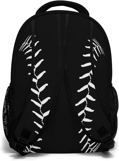 American Flag Baseball Print Backpack, Laptop Backpack with Multiple Pockets for Adult Hiking Travel Work 17 Inch