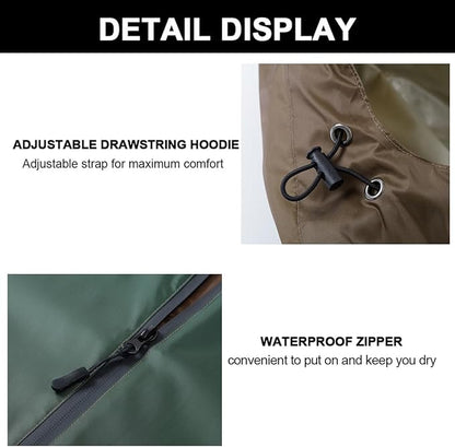 Fashion Hooded Rain Poncho Waterproof Raincoat Jacket with pocket for Women/Men/Adult