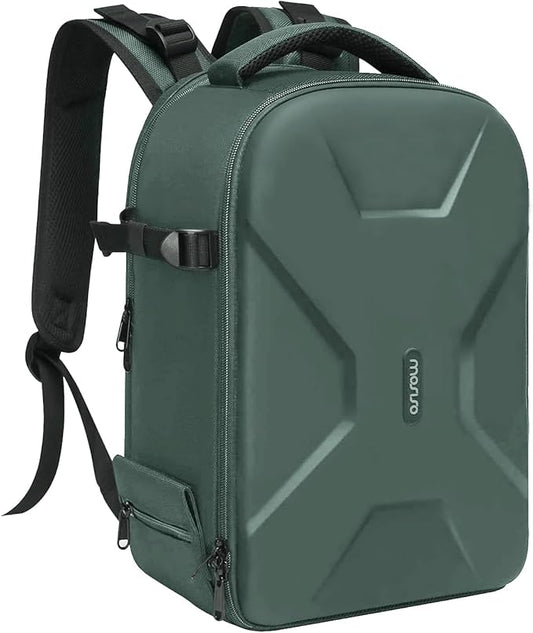 MOSISO Camera Backpack,DSLR/SLR/Mirrorless Photography Camera Bag Full Open Waterproof Hardshell Bag with Insert&Tripod Holder&Laptop Compartment Compatible with Canon/Nikon/Sony, Emerald Green