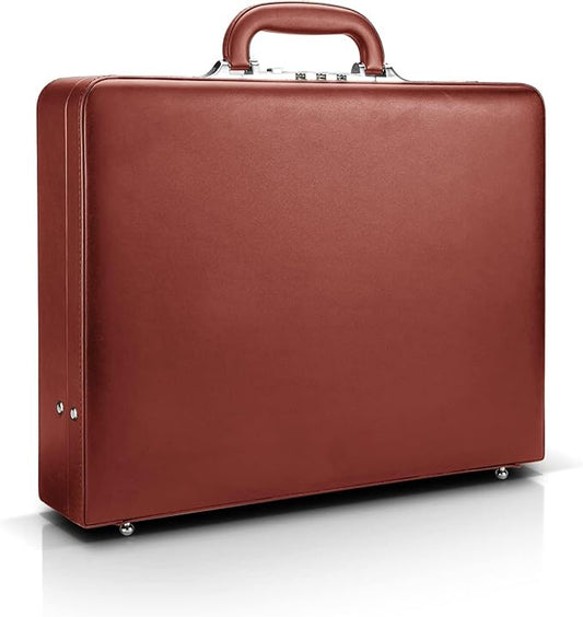 Briefcases for Men, Professional Leather Briefcase with Lock, Hard Shell Business Brief Case, Durable Executive Attache Case for Laptop Documents, Mens Hard Briefcase for Work Office Travel