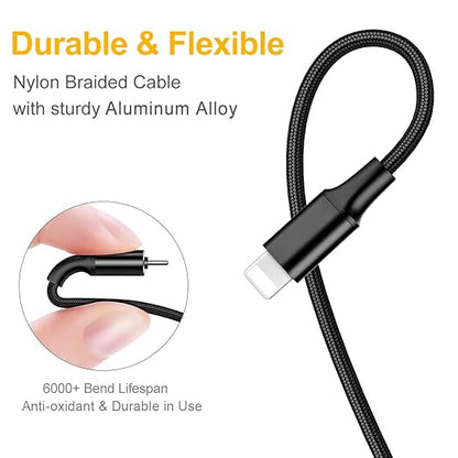 Puxnoin Multi Charging Cable, 2Pack 4FT 4 in 1 Charging Cable for Multiple Devices, Braided Universal Phone Charger Cord with Type-C, Micro USB, IP Port for iPhone16/15/14/Android Phones and More