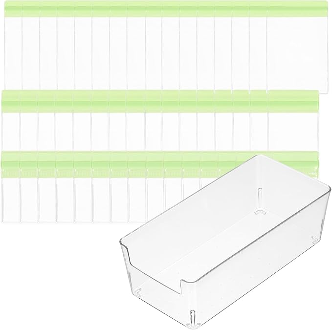 PATIKIL Clear Jewelry Box, Organizer Holder Box with 60 Pcs Portable Anti Tarnish Jewelry Bags, Travel Case for Women Earrings Rings Necklaces Bracelets, Green 3 Size