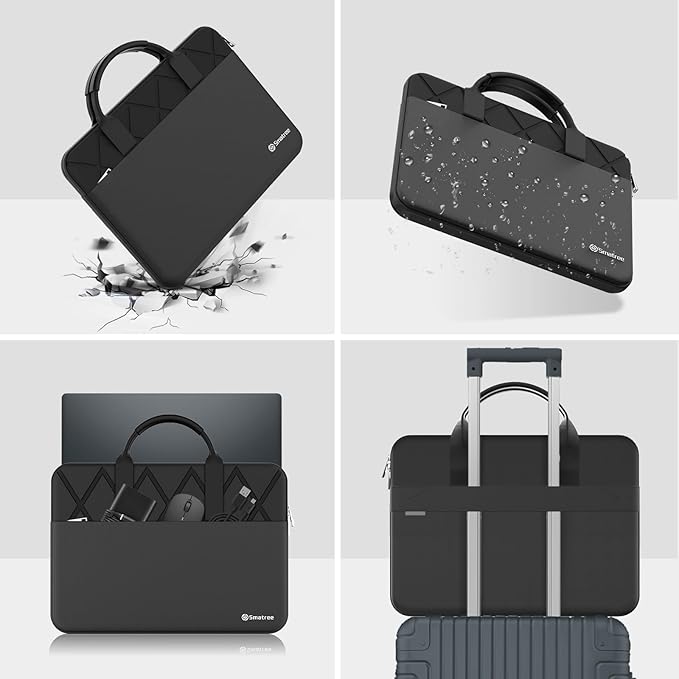 Smatree 17 inch Laptop Sleeve with Handle for Lenovo V17 Gen 2, for IdeaPad 3/3i Gen 6/7, Lenovo Protective Laptop Case with Accessory Pocket, YKK Zipper, Shockproof Design (E814)