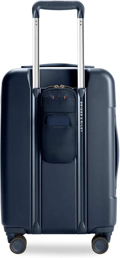 Briggs & Riley Essential 22" Carry On Expandable Spinner - Luggage for Travel, Suitcases with Wheels, Hardside Rolling Bag for Men & Women, Self-Repairing Zipper - Sympatico Collection, Navy