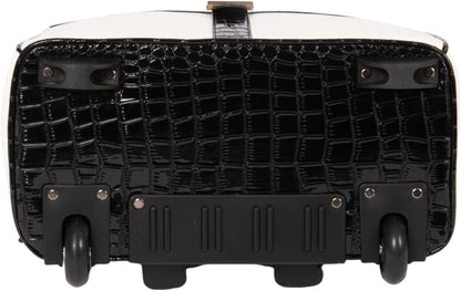 JKM and Company Alligator Compatible With Computer iPad, Laptop Tablet Rolling Tote Bag Briefcase Carryall Bag