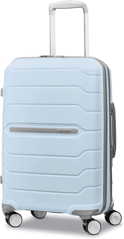 Samsonite Freeform Hardside Carry-On Luggage with Spinner Wheels - Hardshell Suitcase - TSA, Airline-Approved - Expandable Hard Shell, Smooth Rolling Wheels for Lightweight Travel - Powder Blue
