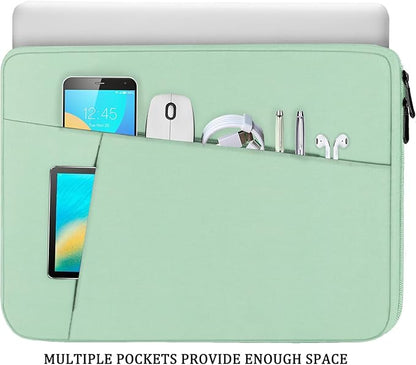 Laptop Case 15.6 inch, Shockproof Protective Computer Carrying Cover with Front Pocket, Briefcase Handbags Laptop Sleeve for 15.6 inch HP, Dell, Acer, Asus, Notebook, Light Blue