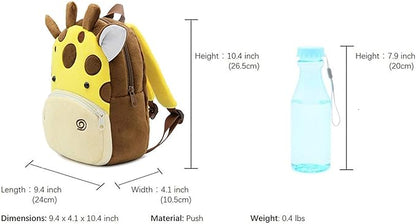 Cute Toddler Backpack,Cartoon Cute Animal Plush Backpack Toddler Mini School Bag for Kids Age 1-4Years Old(Giraffe)