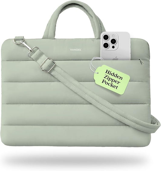 Vandel 15-16 inch Laptop Carrying Case Sleeve with Strap, Shoulder Bag with Handle, 16 in Laptop Computer Bag for Women, MacBook Air 15 Inch Carrying Case, MacBook Pro 16, 15.6 in HP, Dell Messenger