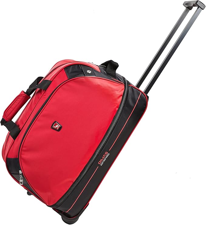 OIWAS Small Rolling Duffle Bag with Wheels Travel 22 inch Carry On Luggage Unisex-Adult Short Term Trips Expandable 50L to 60L