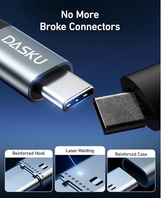 Dasku iPhone 17 USB C to USB C Fast Charging, 60W(3.1A) 2 Pack 3FT Charging Cord Type C Charger Cable for iPhone 17/16/15/15 Plus/15 Pro Max, MacBook Pro, iPad Pro Air, Samsung S24/S24 Ultra/S23
