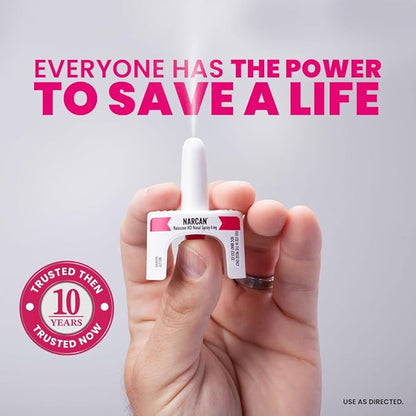 NARCAN Nasal Spray 4 mg, Emergency Treatment of Opioid Overdose, 2 Single-Dose Devices