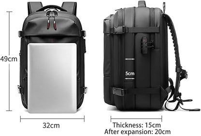 Airback Air Vacuum Vacpack Backpack for Travel with Pump (Black)