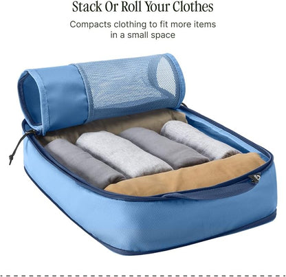 Eagle Creek Pack-It Isolate Compression Cube - Lightweight Compression Cube for Optimizing Luggage Space - Easy-Grab Zipper - Convenient Top Handle - Recycled Materials - Small