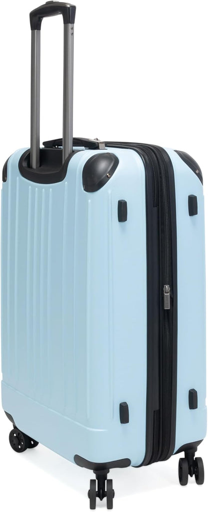 Kenneth Cole Reaction Flying Axis 24" Hardside Expandable 8-Wheel Spinner Check-Size Luggage, Dream Blue