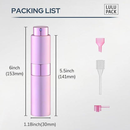 Perfume Atomizer Refillable Travel Bottle: Cologne Portable Sprayer for Men - Mini Spray Empty for Refill - 1oz Large Size Pink