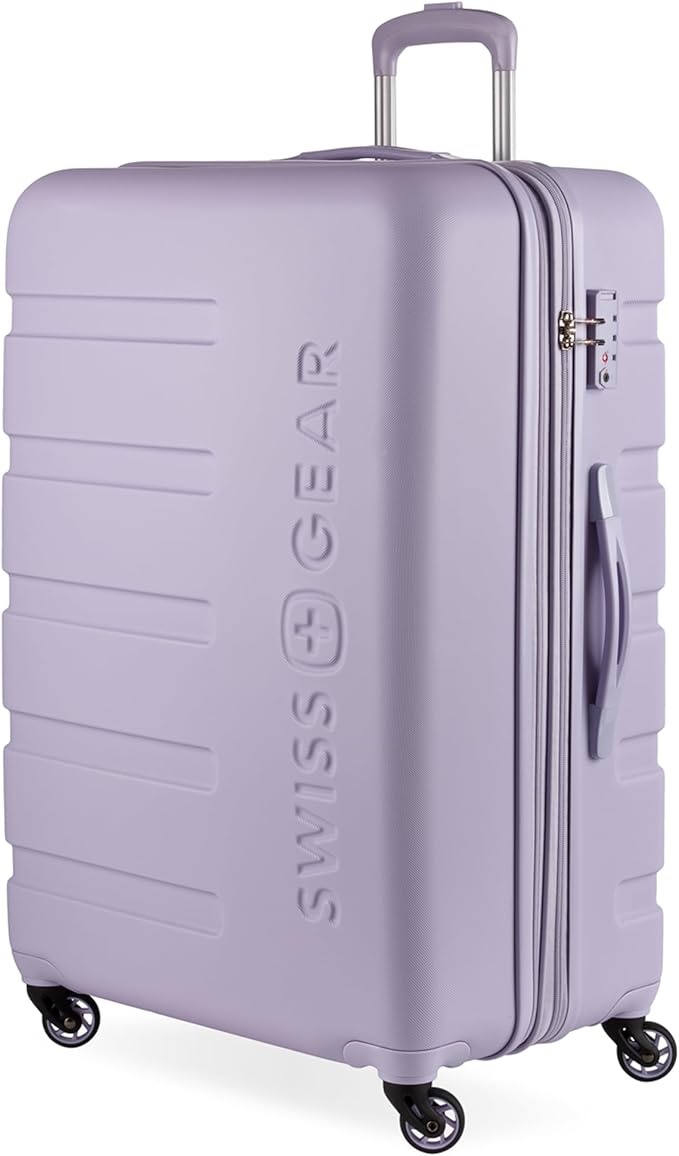 SwissGear 7366 Signature Hardside Expandable Luggage with Spinner Wheels, TSA Lock, Evening Haze, Checked-Large 27-Inch