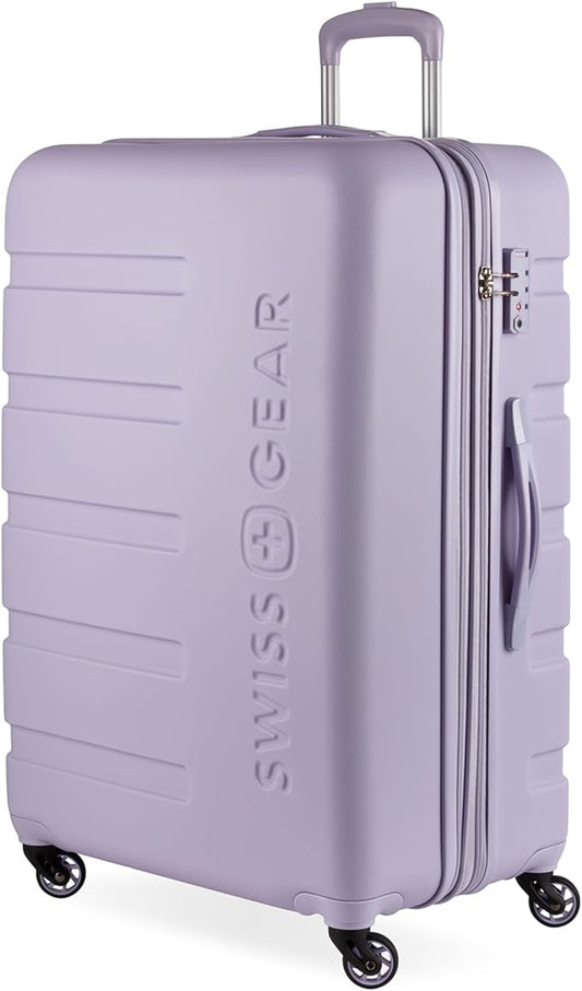 SwissGear 7366 Signature Hardside Expandable Luggage with Spinner Wheels, TSA Lock, Evening Haze, Checked-Large 27-Inch