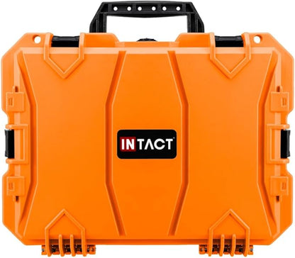 Eylar 18" Intact Series Hard Camera Case, Lightweight and Durable Stacker Design with Foam (Orange)