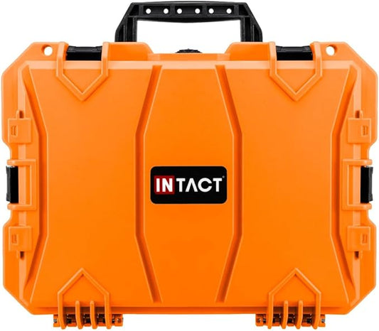 Eylar 18" Intact Series Hard Camera Case, Lightweight and Durable Stacker Design with Foam (Orange)