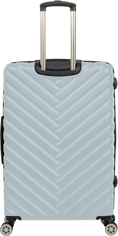 Kenneth Cole REACTION Madison Square Lightweight Hardside Chevron Expandable Spinner Luggage, Slate, 28-Inch Checked
