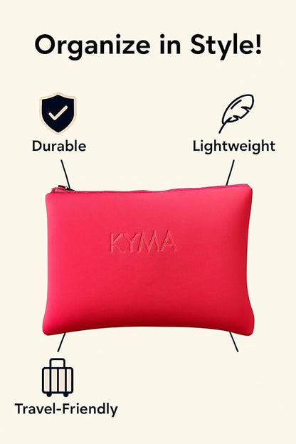 Essentials & Travel Pouch – Waterproof Cosmetic Case for Toiletries, Skincare, Beach Essentials, Tech Accessories & Everyday Organization - Lightweight, Durable, Easy-to-Clean, Makeup Bag, Organizer