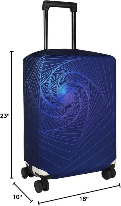 Explore Land Travel Luggage Cover Suitcase Protector Fits 23-26 Inch Case (Gyrotropic, M)