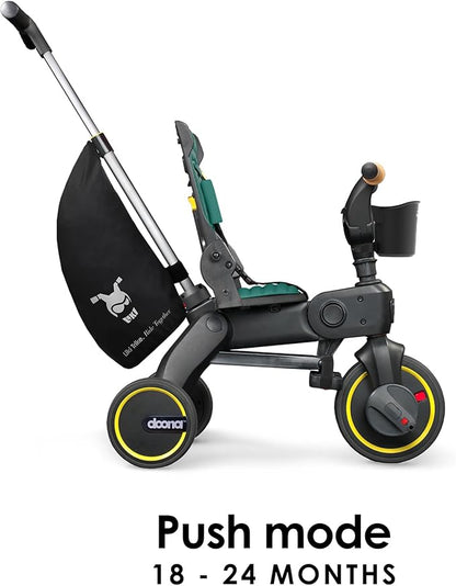 Doona Liki Trike S5, Racing Green - 5-in-1 Compact, Foldable Tricycle - Suitable for Toddlers 10 to 36 Months