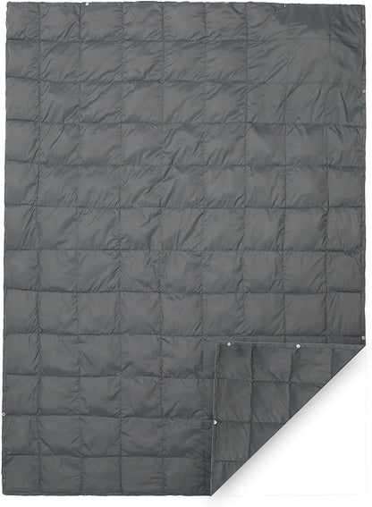 ROCK CLOUD Packable Camping Blanket Ultralight Outdoor Blankets Stadium for Hiking Camp Travel Outside Sports, Grey