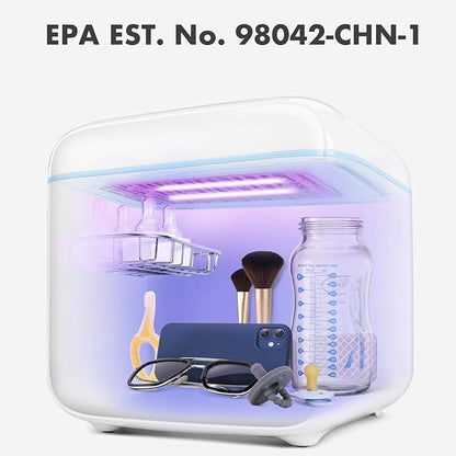 Papablic 4-in-1 UV Light Sanitizer | UV-Clean Sanitizing and Dryer Pro | UV Sanitizer Box with Dual UV-C Lamps for Babies & Whole Family | Large Capacity | Touch Control