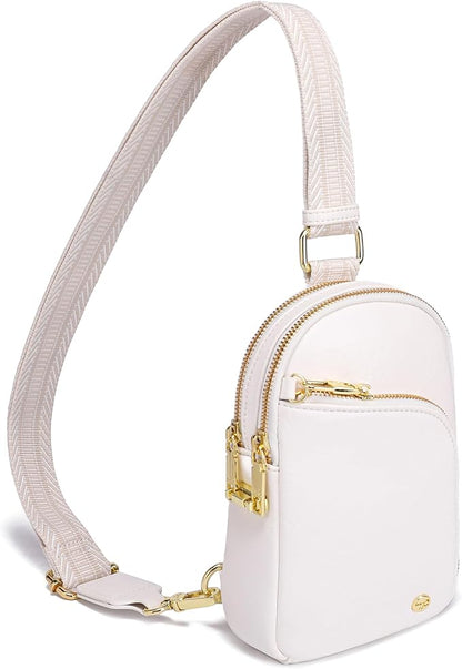 INICAT RFID Blocking Sling Bag,Anti Theft Crossbody Bags for Women,Travel Gifts Cross Body Purses Vegan Leather