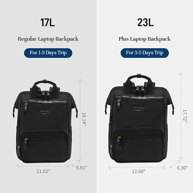Timeet Laptop Backpack for Women Men, 15.6 Inch Travel Backpack with USB Charging Port, Water Resistant & Anti-theft for Work College Business, Multifunctional Carry on Backpack, Mousse Black