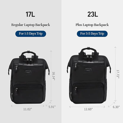 Timeet Laptop Backpack for Women Men, 15.6 Inch Travel Backpack with USB Charging Port, Water Resistant & Anti-theft for Work College Business, Multifunctional Carry on Backpack, Mousse Black