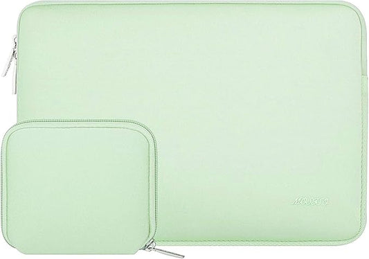 MOSISO Laptop Case 15 inch, 15 inch Laptop Sleeve Bag Compatible with MacBook Air 15 M4 A3241 M3 A3114 M2 A2941 2025 2024 2023, Dell XPS 15, Neoprene Computer Sleeve Bag with Small Case,Honeydew Green