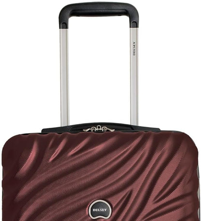DELSEY PARIS Alexis Hardside 3-Piece Set, Expandable Luggage with 4 Spinner Wheels, Lightweight Suitcase, 21" Carry-On, 25" Checked Medium, 29" Checked Large, Burgundy