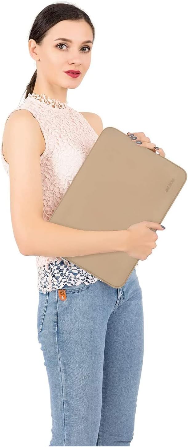 MOSISO Laptop Case 13.3 inch, 13-13.3 inch Laptop Sleeve Bag Compatible with MacBook Air/Pro 13/Pro 14 M5 M4 M3 M2 M1, HP Dell ASUS Lenovo, Neoprene Computer Sleeve Bag with Small Case, Apricot
