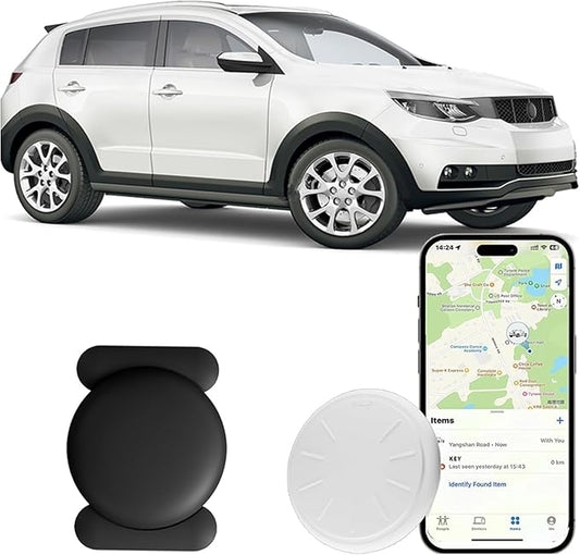 Mini GPS Tracker for Vehicles,Real Time GPS Car Tracker Work with Apple Find My(iOS Only),No Monthly Fee Anti-Theft Car Tracker with Magnetic Case (Black,1PCS)