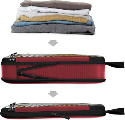 Large Compression Packing Cubes for Travel - 5 Pcs set of Packing Cubes Compression, Carry on Suitcase Organizer Bags - Travel Cubes Organizer Bags for Luggage