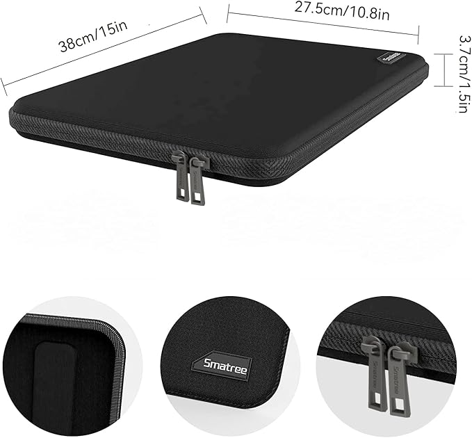 Smatree Hard Shell Laptop Sleeve Case Only for 15 inch Microsoft Surface Laptop 6/5/4/3, for 15 inch Microsoft Surface Book 3/2 Notebook Bag, Black