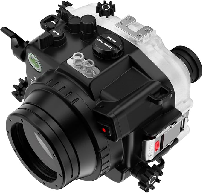 Sea frogs Underwater Camera Case Compatible with Sony A7C-II for E PZ 16-50mm F3.5-5.6 OSS IPX8 40m/130ft Maximum Diving Depth A7C-2 Waterproof Camera Housing for Diving, Surfing, Rowing A7C II