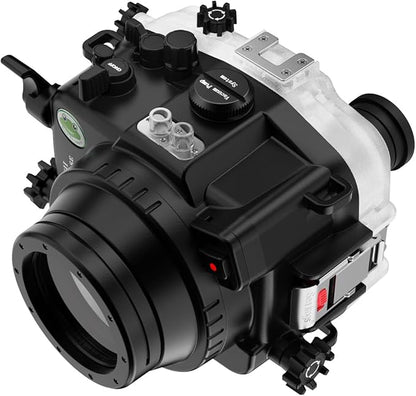 Sea frogs Underwater Camera Case Compatible with Sony A7C-II for E PZ 16-50mm F3.5-5.6 OSS IPX8 40m/130ft Maximum Diving Depth A7C-2 Waterproof Camera Housing for Diving, Surfing, Rowing A7C II