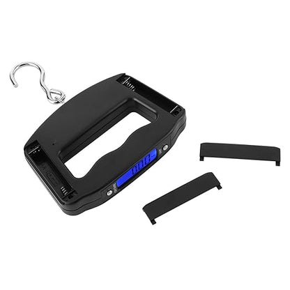50kg/10g Portable Fishing Scale,Mini Portable Travel Hook Scale,Electronic Hook Scale Luggage Scale with Hook for Travel Fish Weighing Black