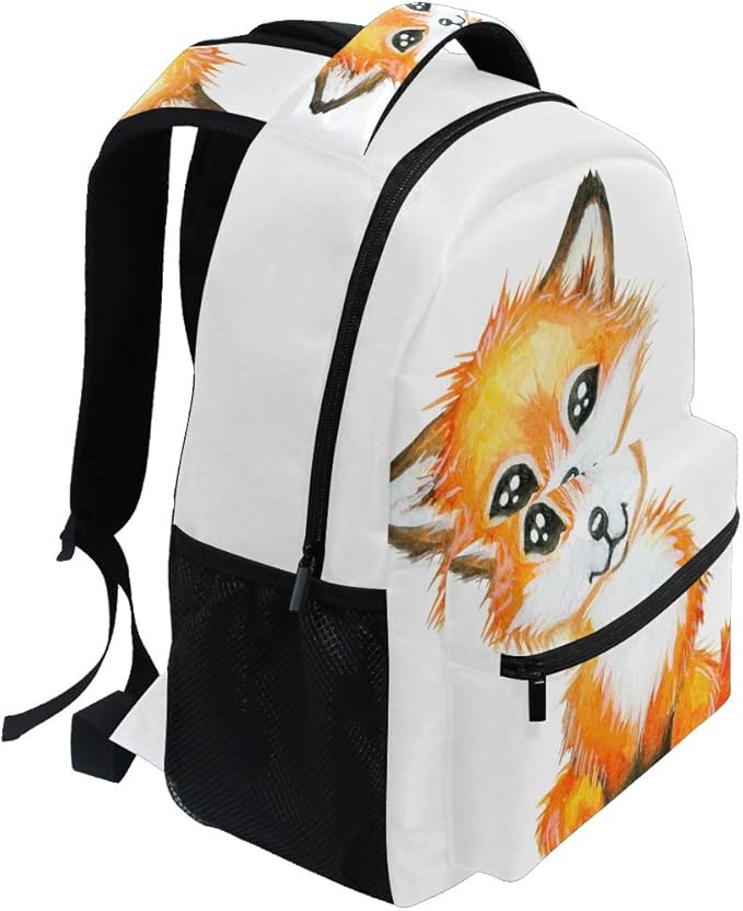 ALAZA Cute Little Fox Animal Print Large Backpack Personalized Laptop iPad Tablet Travel School Bag with Multiple Pockets