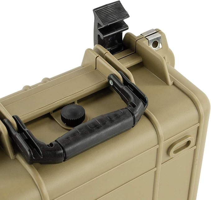 Eylar Protective Camera Hard Case Water & Shock Proof with Foam 13.37 inch 11.62 inch 6 inch Tan (Tan)