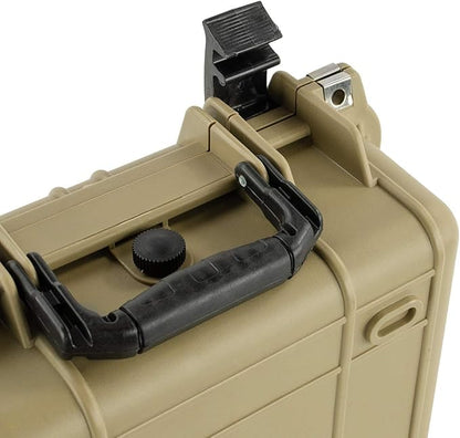 Eylar Protective Camera Hard Case Water & Shock Proof with Foam 13.37 inch 11.62 inch 6 inch Tan (Tan)