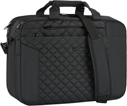 KROSER Laptop Bag 15.6 Inch Briefcase Shoulder Bag Water Repellent Laptop Bag Bussiness Carrying Handbag