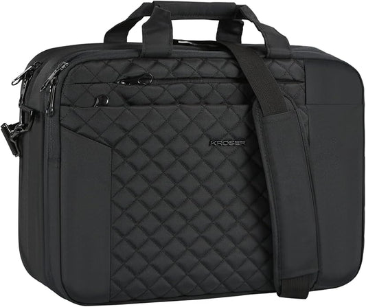 KROSER Laptop Bag 15.6 Inch Briefcase Shoulder Bag Water Repellent Laptop Bag Bussiness Carrying Handbag