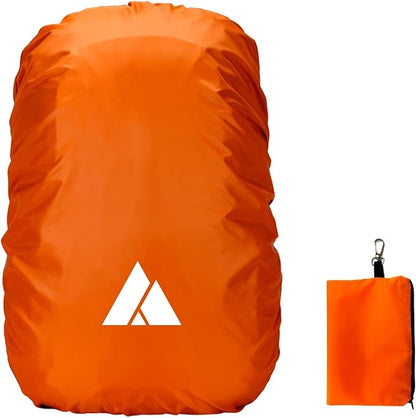 Waterproof Backpack Rain Cover (15-90L), Heavy-Duty Nylon Pack Cover with Upgraded Double Adjustable Closure System and a Carry Pouch for Hiking, Cycling. Durable and Lightweight.