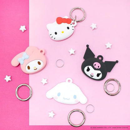 iFace Sanrio Friends Special Edition Silicone Protective Cover [ Compatible with Apple AirTag ][Cute Character Case] [Carabiner Keychain Clip Included] - Set of 4 in Gift Box